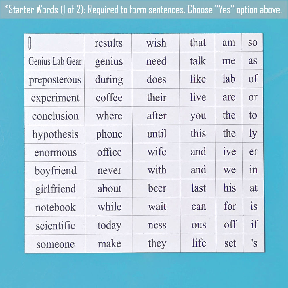 Mathematics Word Magnets