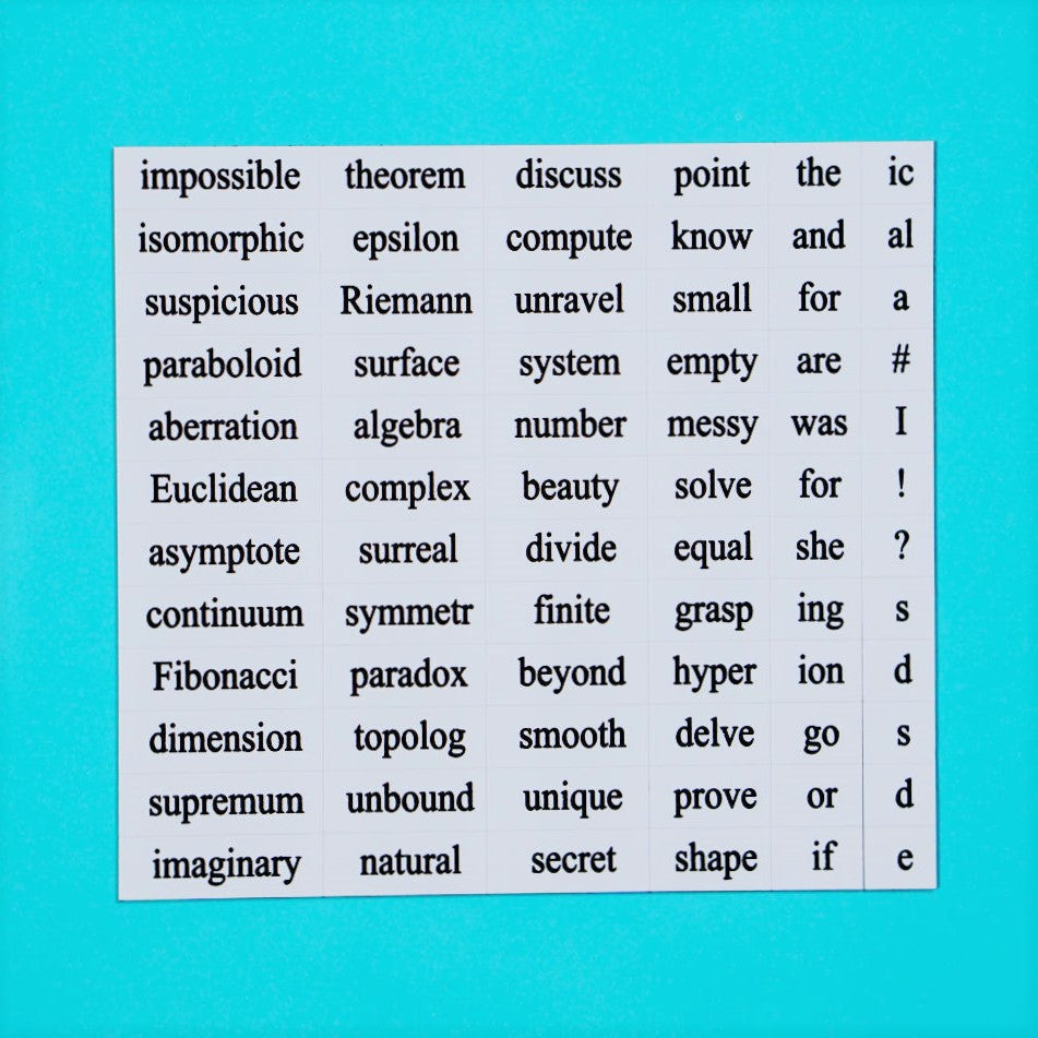 Mathematics Word Magnets