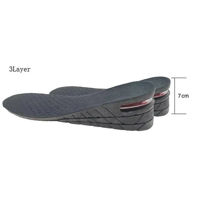Unisex Height Increase Air Cushion 3-9cm Height Adjustable Cut Shoe Heel Insert Makes You Taller Foot Shoes Support